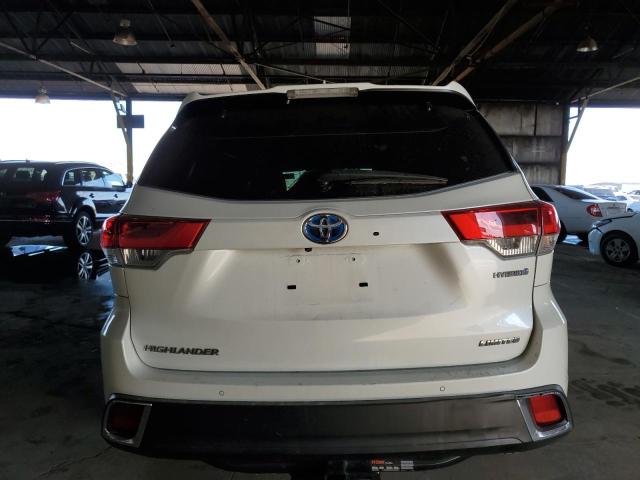 5TDDGRFH6HS021538 - 2017 TOYOTA HIGHLANDER HYBRID LIMITED WHITE photo 6