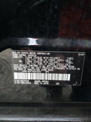 JTMZF4DV7A5018342 - 2010 TOYOTA RAV4 BLACK photo 12