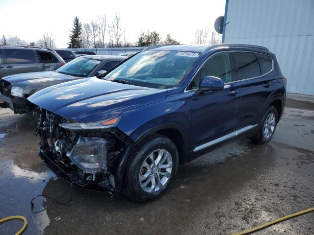 5NMS2CAD0KH061888 - 2019 HYUNDAI SANTA FE SE BLUE photo 1