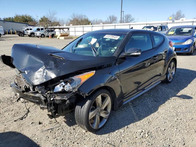 KMHTC6AEXDU174346 - 2013 HYUNDAI VELOSTER TURBO BLACK photo 1