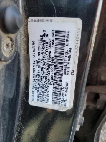 2T1KR32E53C109458 - 2003 TOYOTA COROLLA MA XR BLACK photo 12