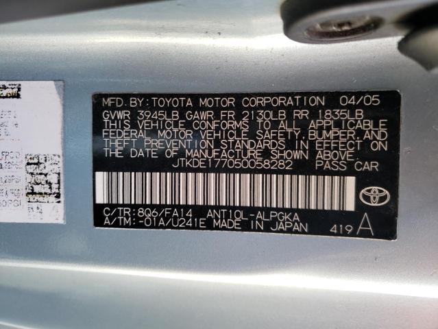 JTKDE177050058282 - 2005 TOYOTA SCION TC ვერცხლისფერი ფოტო 12