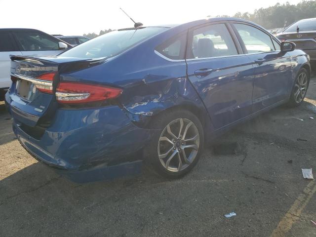 3FA6P0HD6HR392609 - 2017 FORD FUSION SE BLUE photo 3