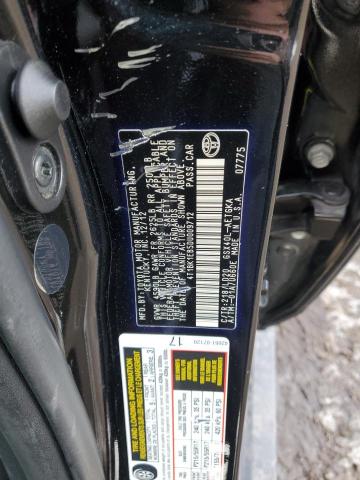 4T1BK1EB5DU009712 - 2013 TOYOTA AVALON BASE 黑色 照片 12