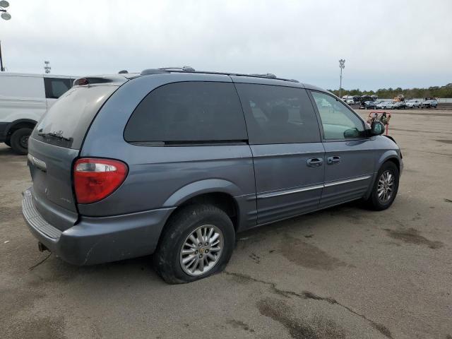 2C8GP64LX2R667490 - 2002 CHRYSLER TOWN & COU LIMITED BLUE photo 3