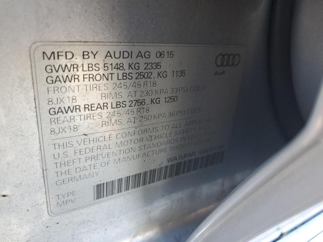 WA1UFAFL1GA001745 - 2016 AUDI A4 ALLROAD PREMIUM PLUS SILVER photo 13