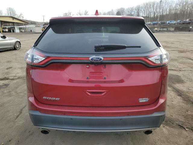 2FMPK4J99GBB17058 - 2016 FORD EDGE SEL RED photo 6