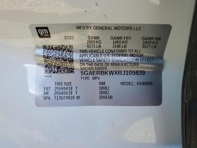 5GAERBKWXRJ105839 - 2024 BUICK ENCLAVE ESSENCE WHITE photo 13