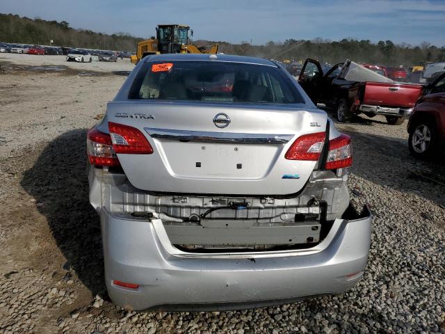 3N1AB7APXEY331302 - 2014 NISSAN SENTRA S SILVER photo 6