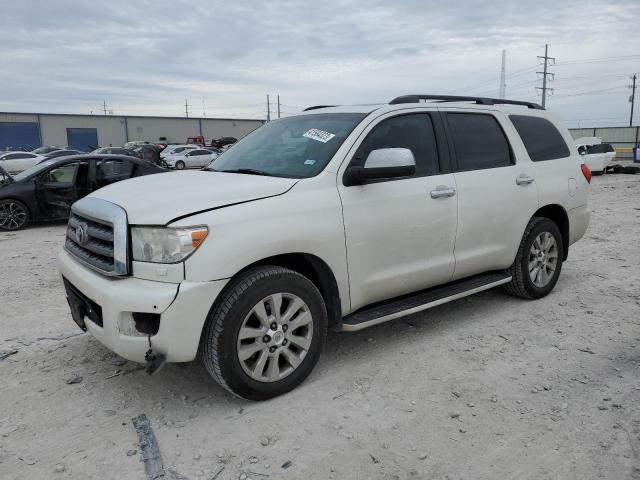 5TDYY5G11ES055407 - 2014 TOYOTA SEQUOIA PLATINUM WHITE photo 1