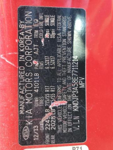KNDJP3A58E7711214 - 2014 KIA SOUL + RED photo 14