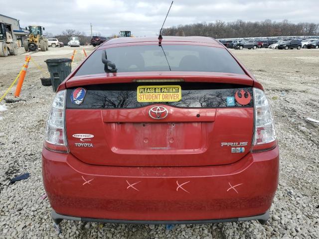 JTDKB20U387797168 - 2008 TOYOTA PRIUS RED photo 6