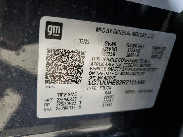 1GTUUHE82RZ111449 - 2024 GMC SIERRA K1500 DENALI ULTIMATE CHARCOAL photo 12