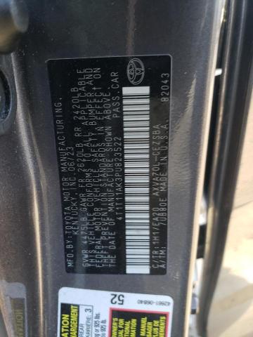 4T1T11AK3PU823522 - 2023 TOYOTA CAMRY SE NIGHT SHADE GRAY photo 12