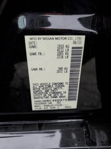 1N4AL3AP8FC460979 - 2015 NISSAN ALTIMA 2.5 BLACK photo 12