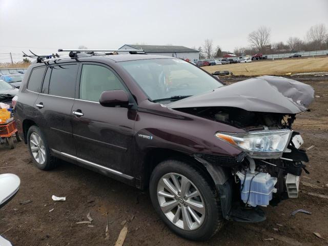 JTEDC3EH0C2004059 - 2012 TOYOTA HIGHLANDER HYBRID LIMITED MAROON photo 4