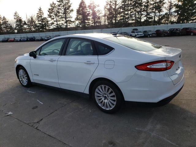 3FA6P0UU2FR247148 - 2015 FORD FUSION S HYBRID WHITE photo 2