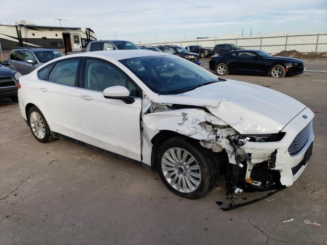 3FA6P0UU2FR247148 - 2015 FORD FUSION S HYBRID WHITE photo 4