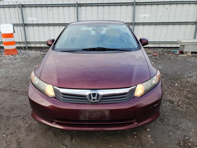 19XFB2F54CE031444 - 2012 HONDA CIVIC LX MAROON photo 5