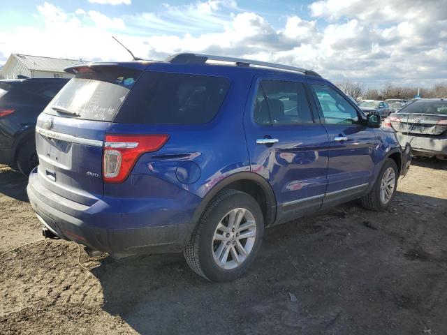 1FM5K8D89DGC26223 - 2013 FORD EXPLORER XLT BLUE photo 3