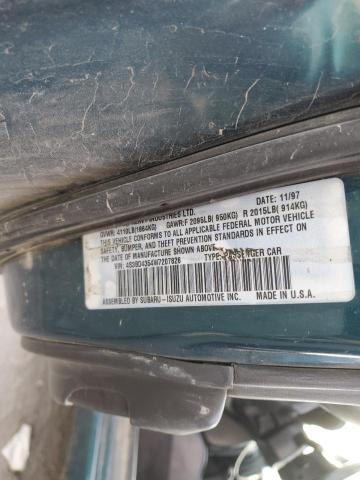 4S3BD4354W7207826 - 1998 SUBARU LEGACY L GREEN photo 13