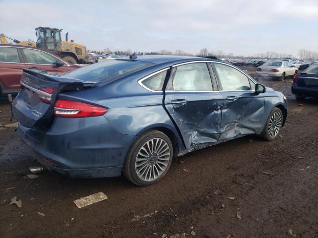 3FA6P0RU5JR162306 - 2018 FORD FUSION TITANIUM/PLATINUM HEV BLUE photo 3