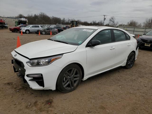 3KPF34AD0ME312505 - 2021 KIA FORTE GT LINE WHITE photo 1