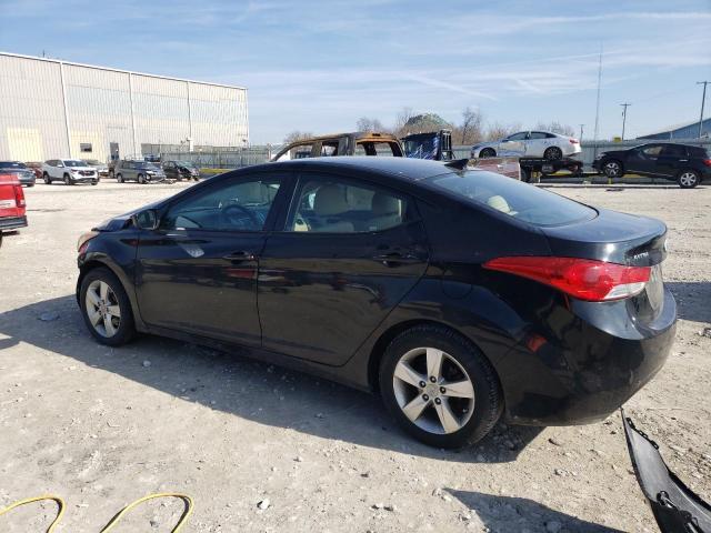 5NPDH4AE1BH001823 - 2011 HYUNDAI ELANTRA GLS BLACK photo 2