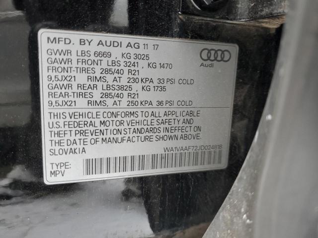 WA1VAAF72JD024818 - 2018 AUDI Q7 PRESTIGE 黑色 照片 13