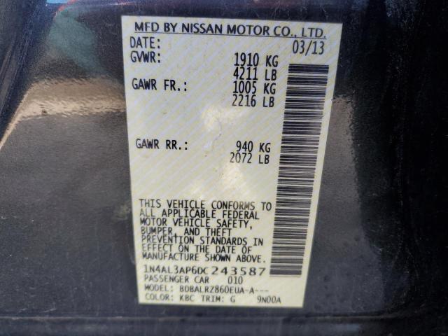 1N4AL3AP6DC243587 - 2013 NISSAN ALTIMA 2.5 CHARCOAL photo 13