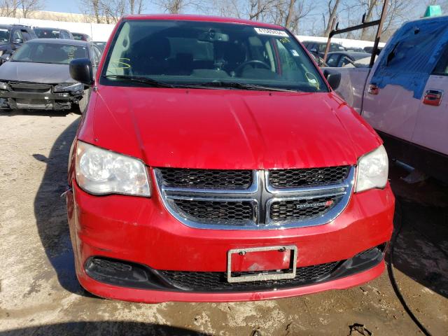 2C4RDGBG6ER104469 - 2014 DODGE GRAND CARA SE RED photo 5