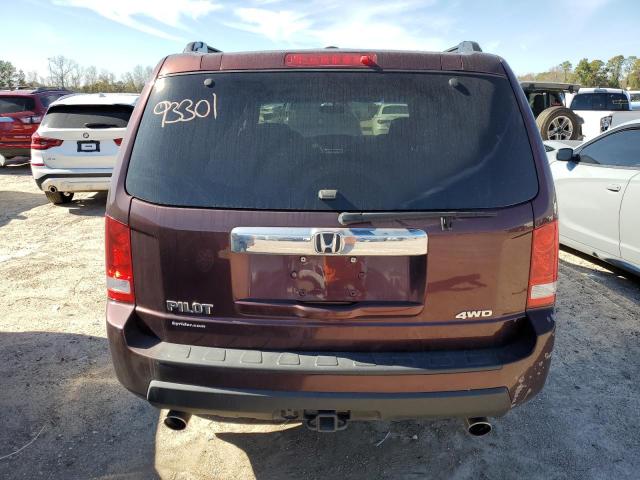 5FNYF4H43AB015157 - 2010 HONDA PILOT EX BURGUNDY photo 6