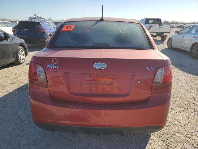 KNADH4A37A6643578 - 2010 KIA RIO LX ORANGE photo 6