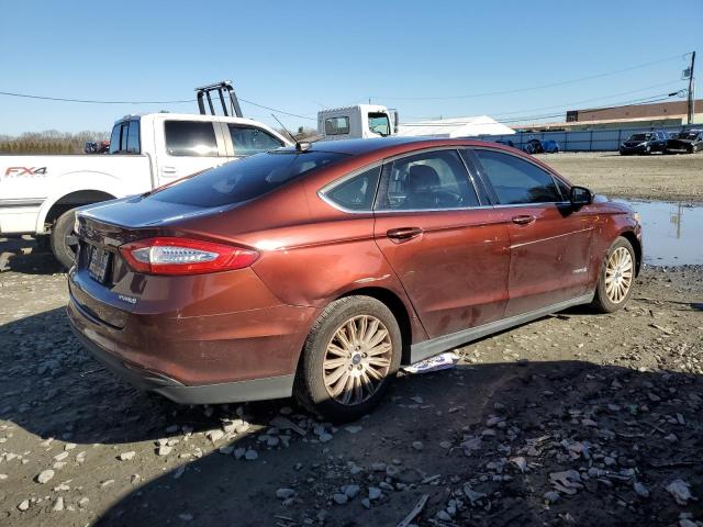 3FA6P0UU1GR348473 - 2016 FORD FUSION S HYBRID BURGUNDY photo 3