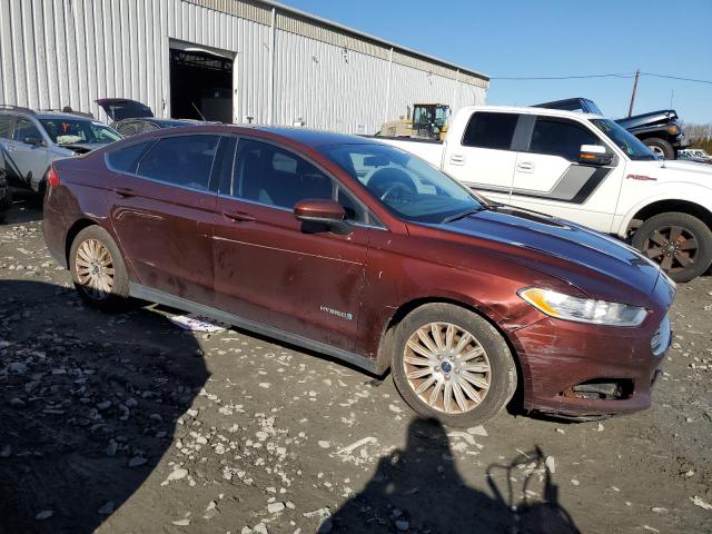 3FA6P0UU1GR348473 - 2016 FORD FUSION S HYBRID BURGUNDY photo 4