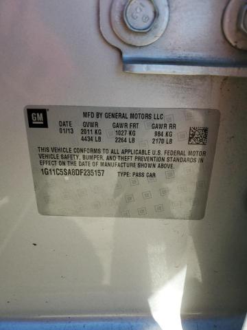 1G11C5SA8DF235157 - 2013 CHEVROLET MALIBU 1LT 银色 照片 12