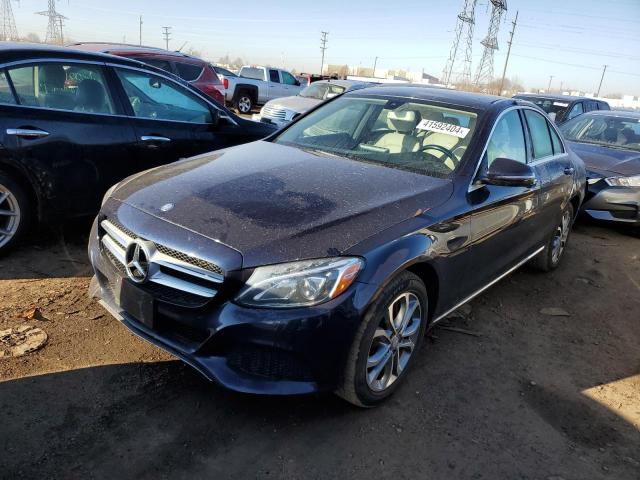 55SWF4KB8GU176660 - 2016 MERCEDES-BENZ C 300 4MATIC BLUE photo 1