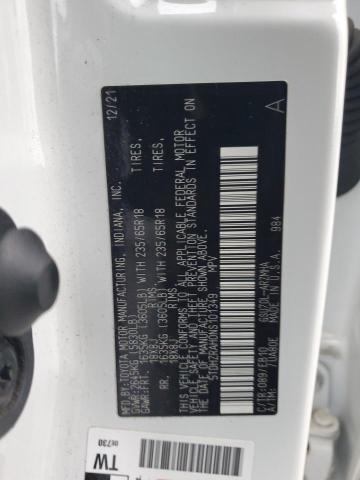 5TDHZRAH0NS101349 - 2022 TOYOTA HIGHLANDER XLE WHITE photo 14