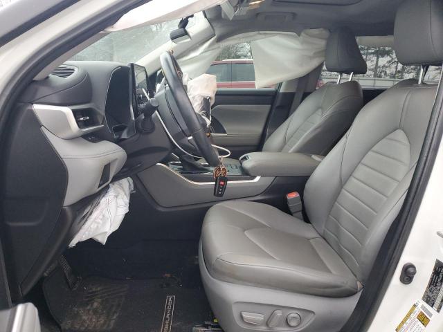 5TDHZRAH0NS101349 - 2022 TOYOTA HIGHLANDER XLE WHITE photo 7