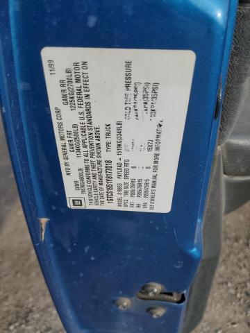 1GTCS1951Y8177018 - 2000 GMC SONOMA BLUE photo 13