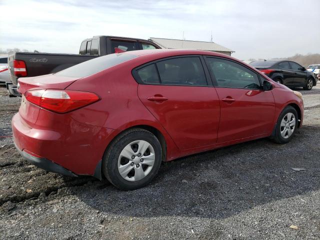 KNAFK4A60G5600946 - 2016 KIA FORTE LX RED photo 3