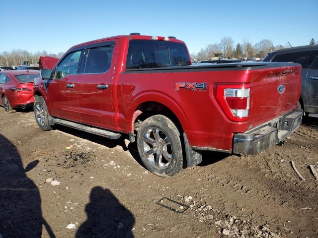 1FTFW1E52MFA80455 - 2021 FORD F150 SUPERCREW RED photo 2