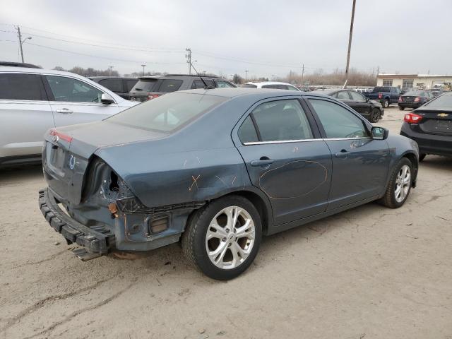 3FAHP0HA7CR351588 - 2012 FORD FUSION SE BLUE photo 3