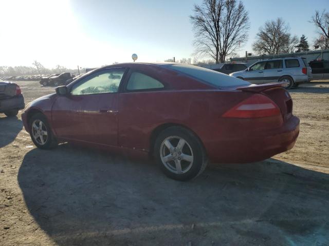 1HGCM72673A009919 - 2003 HONDA ACCORD EX RED photo 2