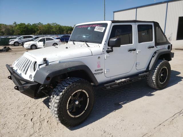 1C4BJWDG6FL612839 - 2015 JEEP WRANGLER U SPORT WHITE photo 1