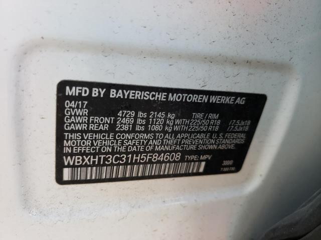 WBXHT3C31H5F84608 - 2017 BMW X1 XDRIVE28I 白色 照片 13