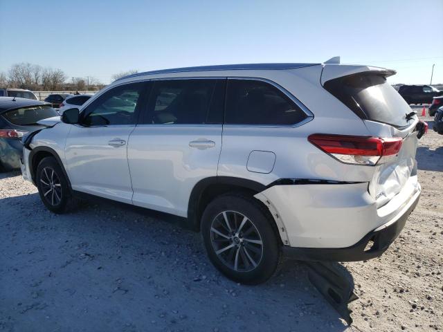 5TDKZRFH8KS320571 - 2019 TOYOTA HIGHLANDER SE WHITE photo 2