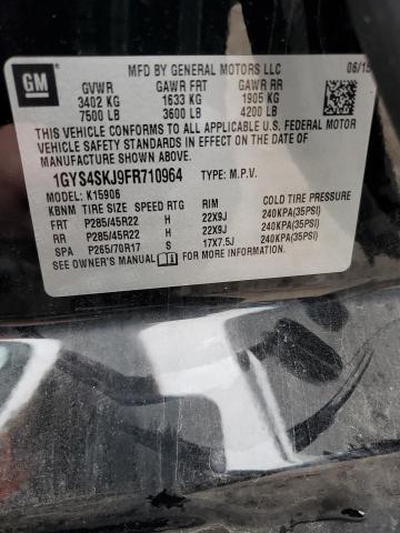 1GYS4SKJ9FR710964 - 2015 CADILLAC ESCALADE ESV LUXURY BLACK photo 14