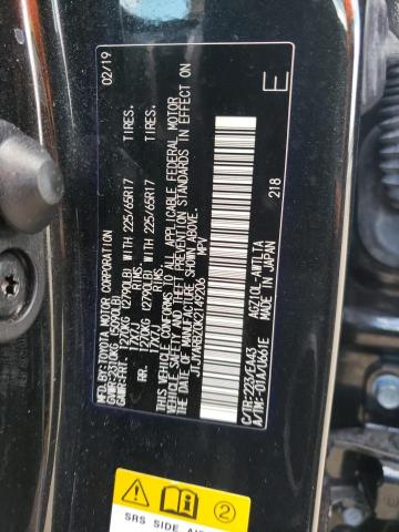 JTJYARBZ0K2149206 - 2019 LEXUS NX 300 BASE შავი ფოტო 13