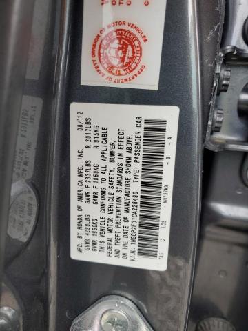 1HGCP2F31CA226490 - 2012 HONDA ACCORD LX GRAY photo 12